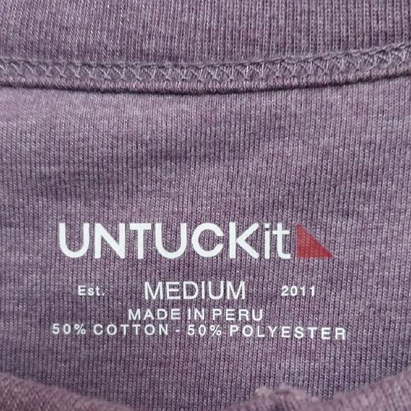UNTUCKit Purple Crew Neck Short Sleeve Tee - Picture 2 of 5